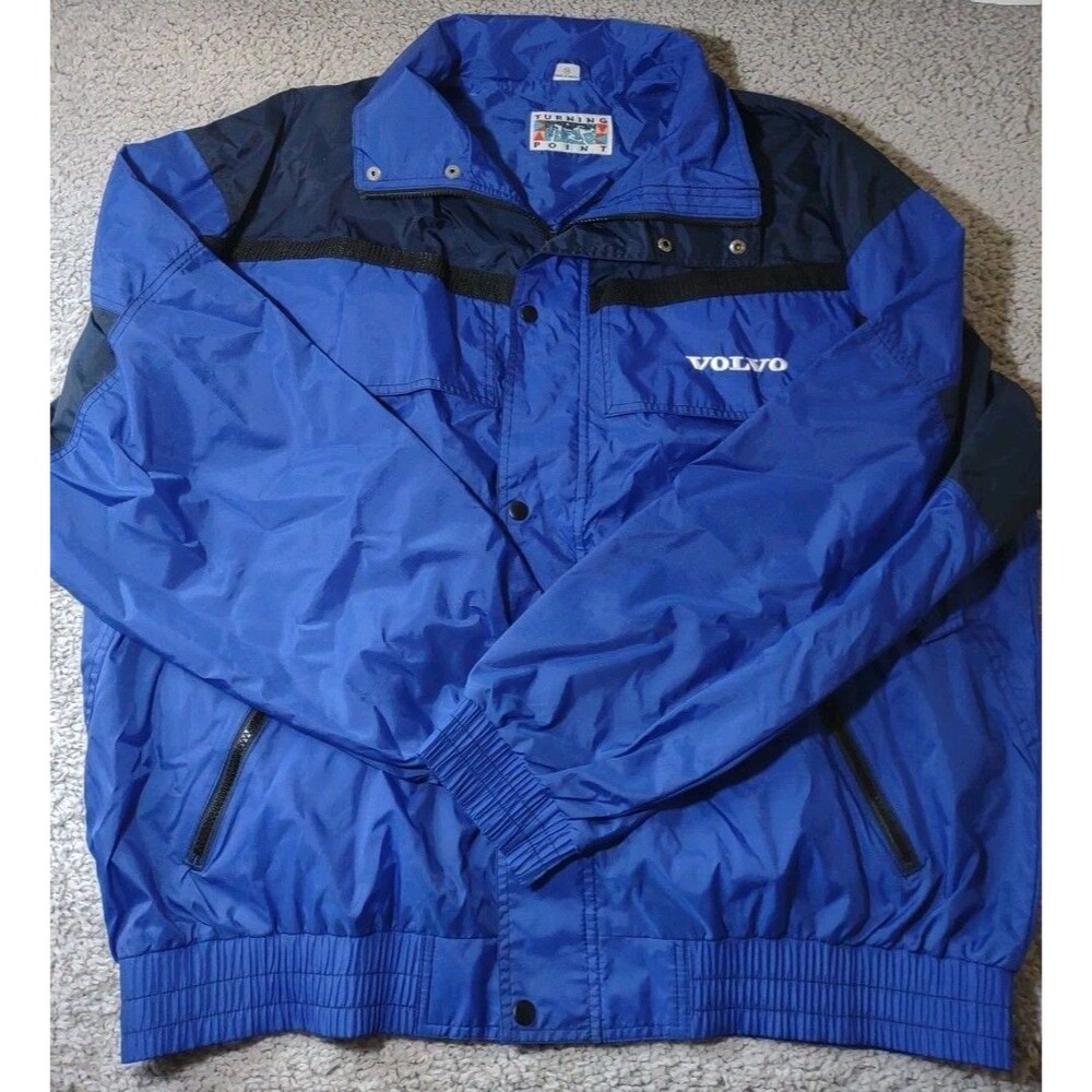 Volvo Men’s Turning Point Rain Jacket 3xl Dark Blue Black 100% Nylon